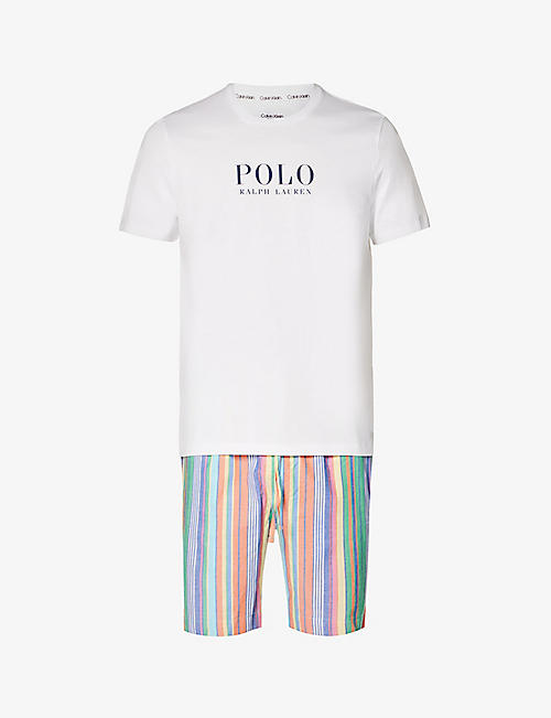 POLO RALPH LAUREN: Logo-print regular-fit cotton-jersey pyjamas