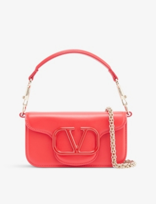 Valentino Garavani Women's Small Rockstud Grainy Calfskin Crossbody Bag - Rouge Pur