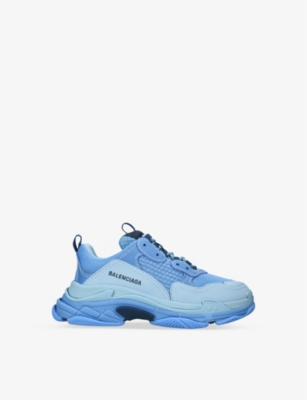 Opsætning kone shabby Balenciaga Boys Blue Kids Triple S Faux-leather And Mesh Trainers 3-8 Years  | ModeSens
