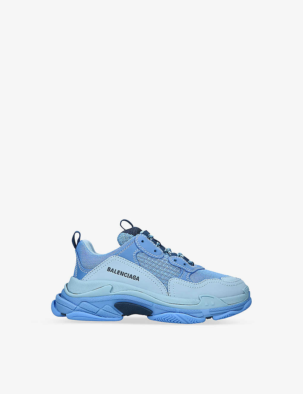 Balenciaga Boys Blue Kids Triple S Faux-leather And Mesh Trainers 3-8 Years