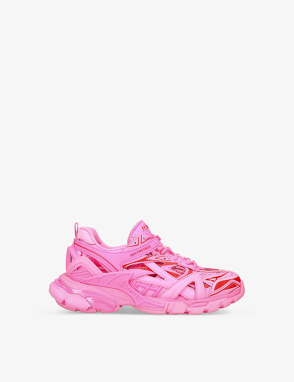 Shop Balenciaga Girls Pink Kids Track 2 Panelled Chunky-soled Mesh Low-top Trainers 2-8 Years