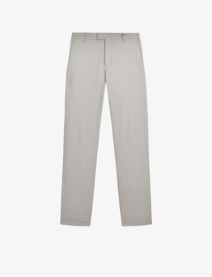 TED BAKER: Portmay Irvine-shape dogtooth-pattern cotton trousers