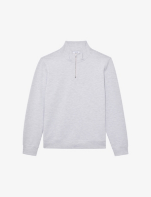 REISS: Bishop half-zip stretch-knit sweatshirt