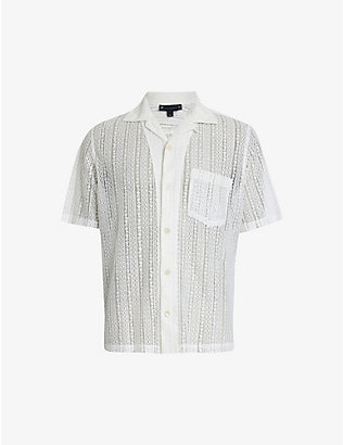 ALLSAINTS: Cala floral-lace cotton-blend shirt