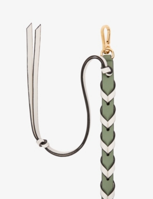 LOEWE: Braided leather bag strap