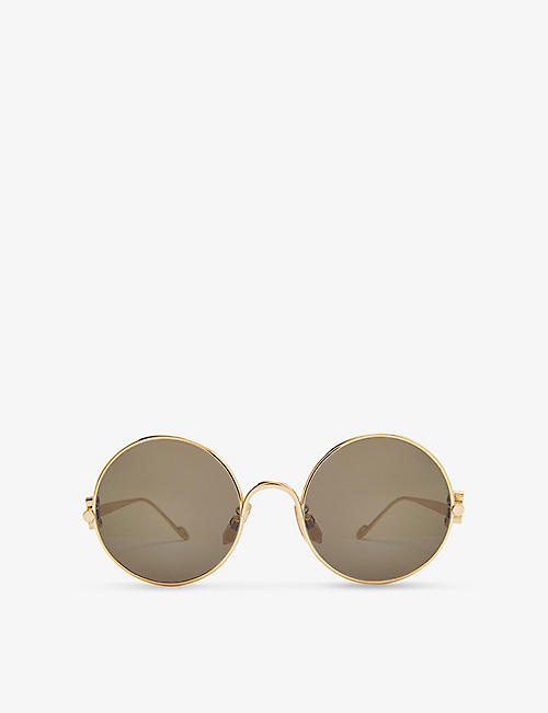 LOEWE: Anagram brand-plaque stainless-steel sunglasses