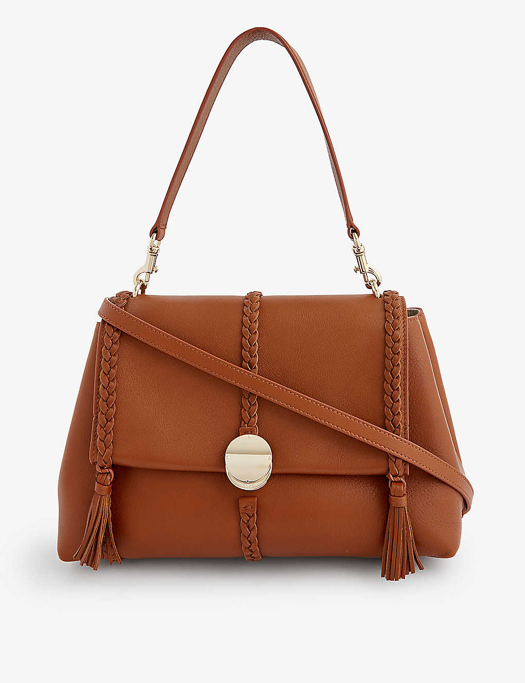 Chloé Chloe Womens Caramel Penelope Medium Leather Shoulder Bag