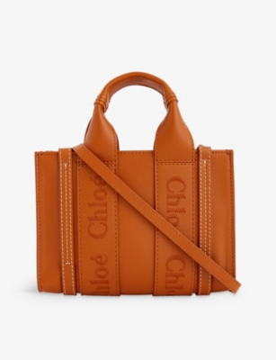 CHLOE: Woody mini leather cross-body bag