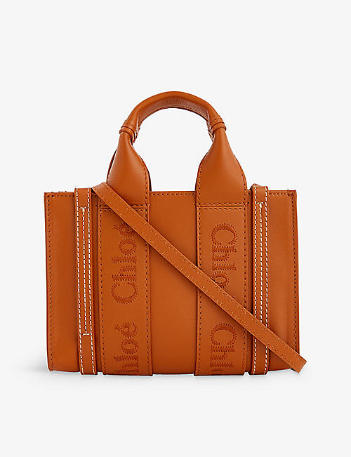 CHLOE: Woody mini leather cross-body bag