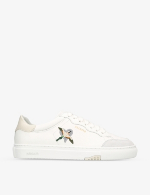 AXEL ARIGATO Clean 180 bird embroidered leather low top trainers