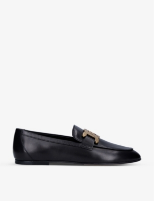 TODS: Kate snaffle-embellished leather loafers