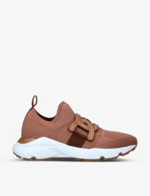 Shop Tod's Run 54c Calzino Mesh Low-top Trainers In Brown