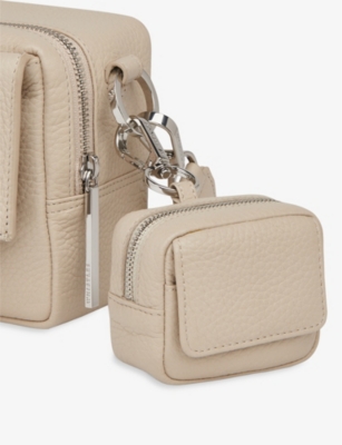 Whistles Brown Bibi Leather Keyring In Brown