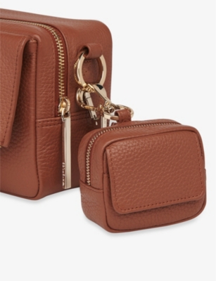 Whistles Tan Bibi Front-flap Leather Keyring In Tan