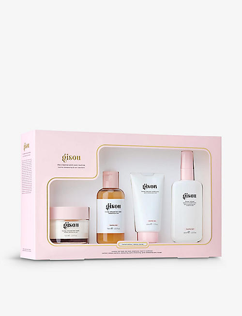 GISOU: The Cleanse and Care Routine honey-infused set