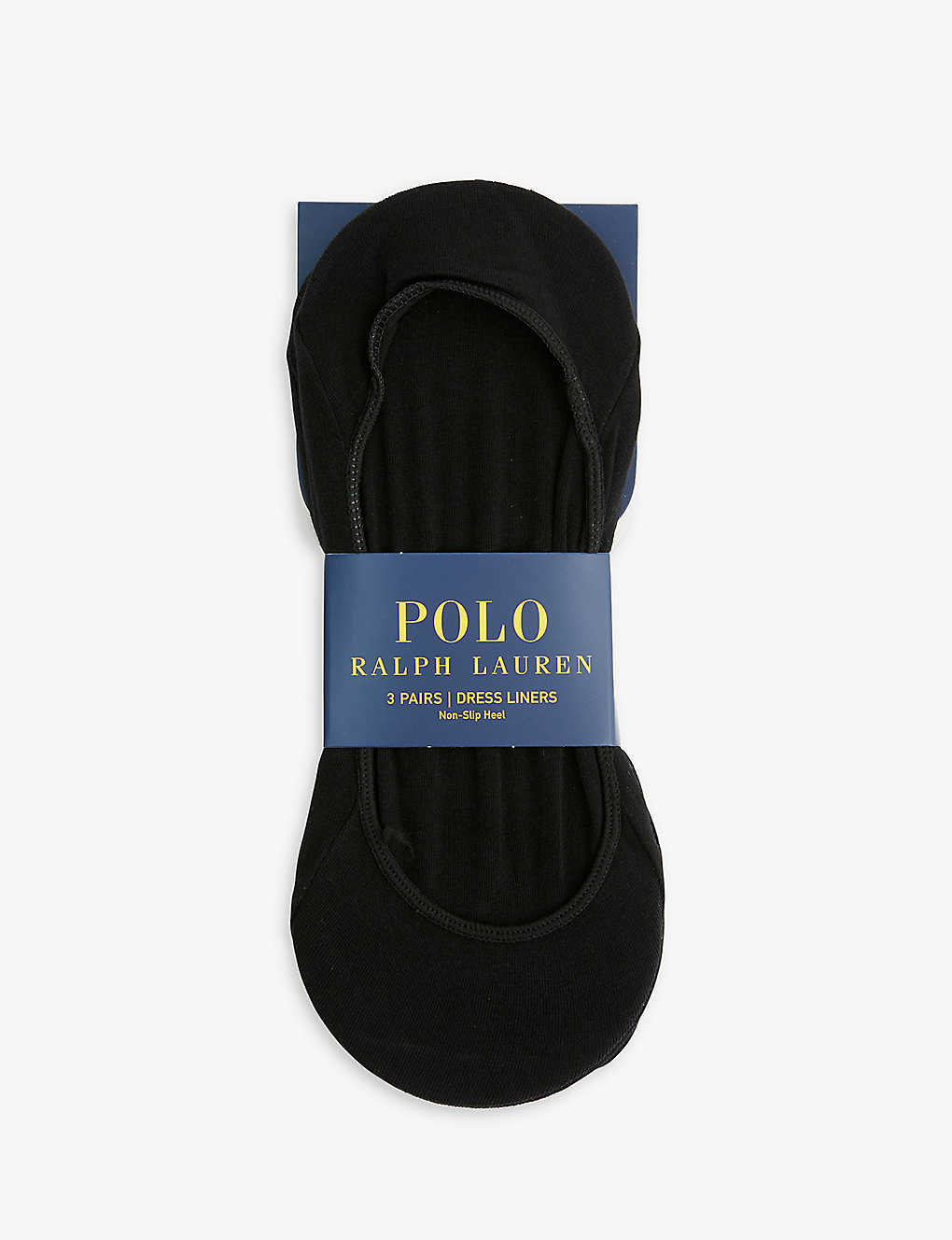 Polo Ralph Lauren Mens Polo Black Pack Of Three Logo-embroidered Stretch-cotton Blend Ankle Socks