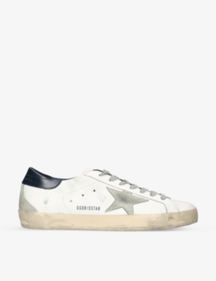 GOLDEN GOOSE: Superstar star-appliqué leather low-top trainers