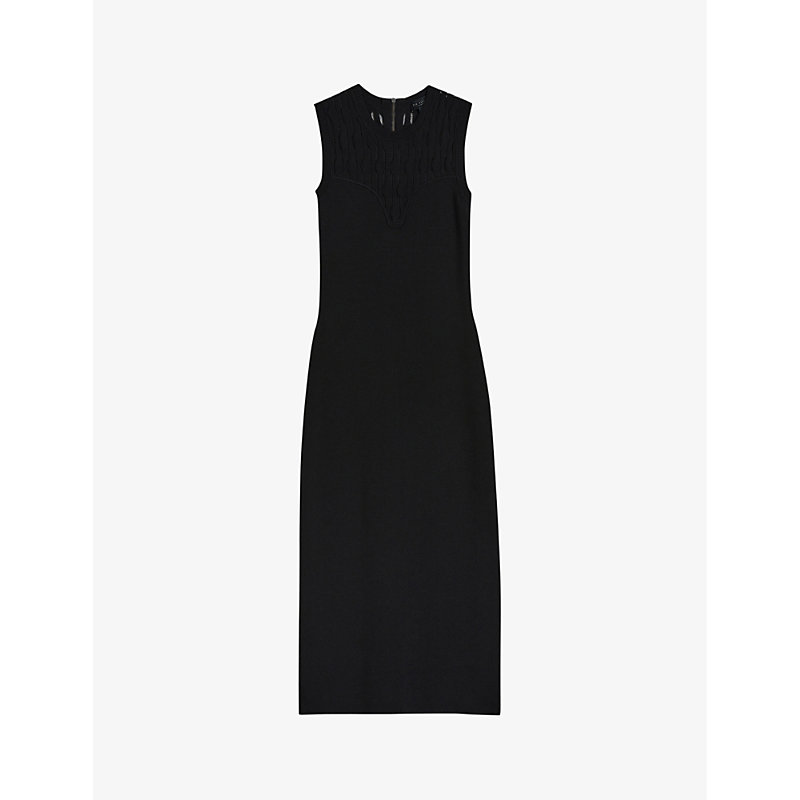 Ted Baker Polyan Stitch Detailed Bodycon Dress In Black