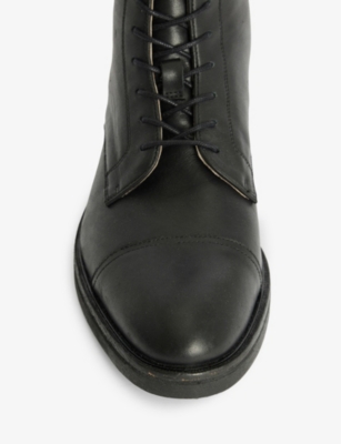 Shop Allsaints Men's Black Drago Leather Ankle Boots