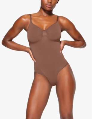 SKIMS: Sculpt ruched stretch-woven body