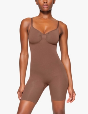 SKIMS: Sculpt ruched stretch-woven body