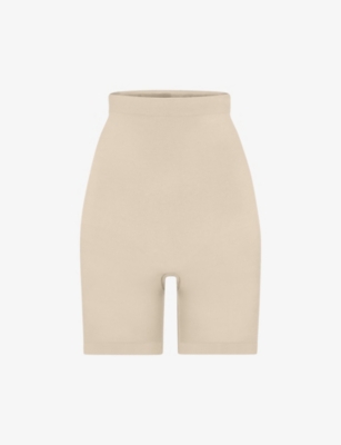 Skims Sculpt Mid Thigh Shorts In Sand