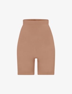 Womens Skims brown Seamless Sculpt Mid-Thigh Shorts | Harrods #  {CountryCode}