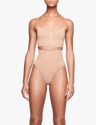 SKIMS: Sculpting scoop-neck stretch-woven bra