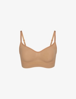 Skims Beige After Hours Bra In Ochre