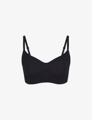 Skims Womens Onyx Sculpting Scoop-neck Stretch-woven Bra