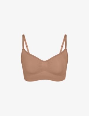 Silk Satin Triangle Bralette Soft Cup Cheese The Wireless Bra For