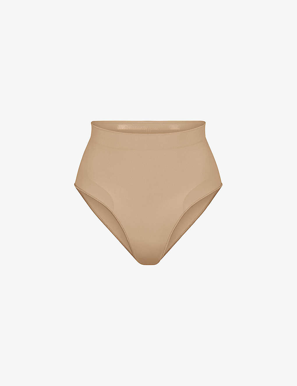 Skims Sculpting Mid-rise Stretch-woven Briefs In Clay