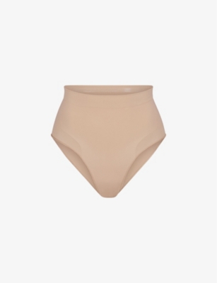 Skims Womens Mica Sculpting Mid-rise Stretch-woven Briefs In Nude (lingerie)