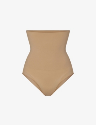 Skims Womens Ochre Core Control High-rise Stretch-woven Briefs In Ochre