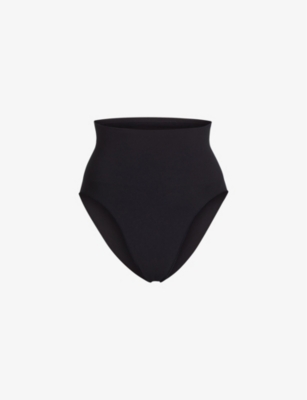Skims Womens Onyx Core Control High-rise Stretch-woven Briefs In Onyx