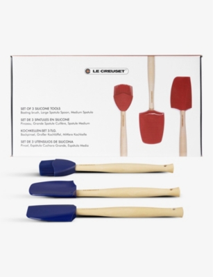 Le Creuset Craft Silicone Spatula Set Of Three In Azure Blue