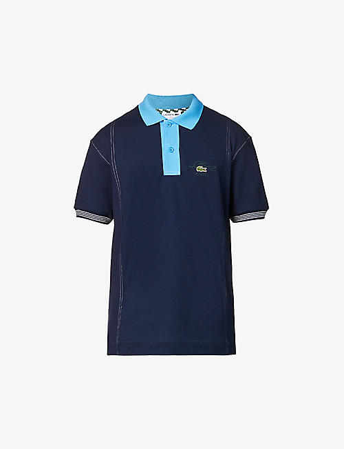 LACOSTE: Heritage logo-embroidered regular-fit cotton-piqué polo shirt