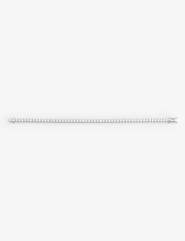 Pavé sterling-silver cubic zirconia bracelet
