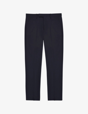 Reiss Mens Navy Eastbury Slim-fit Mid-rise Stretch-cotton Chinos