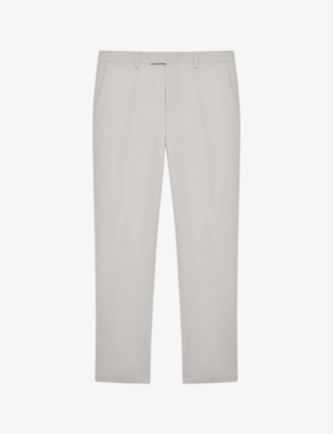 Reiss Mens Stone Eastbury Slim-fit Mid-rise Stretch-cotton Chinos