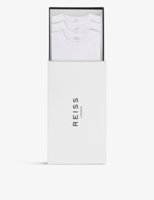 REISS: Bless short-sleeved crewneck pack of three cotton-jersey T-shirts
