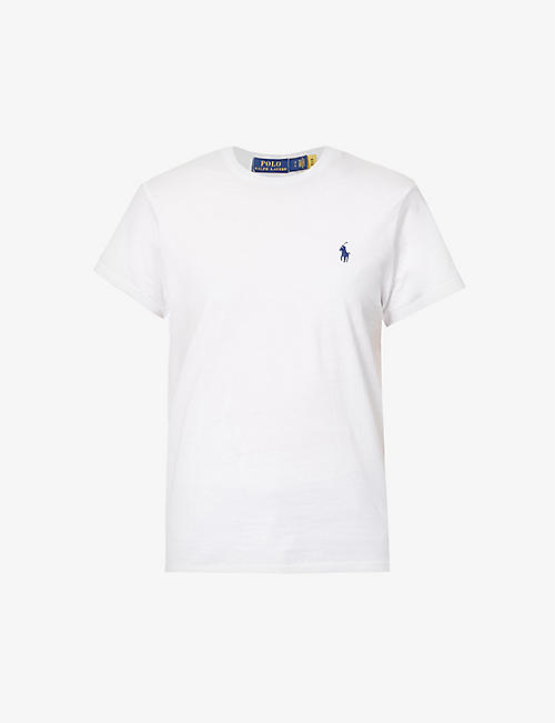 POLO RALPH LAUREN: Logo-embroidered regular-fit cotton-jersey T-shirt