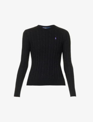 POLO RALPH LAUREN: Julianna brand-embroidered regular-fit cotton-knit jumper