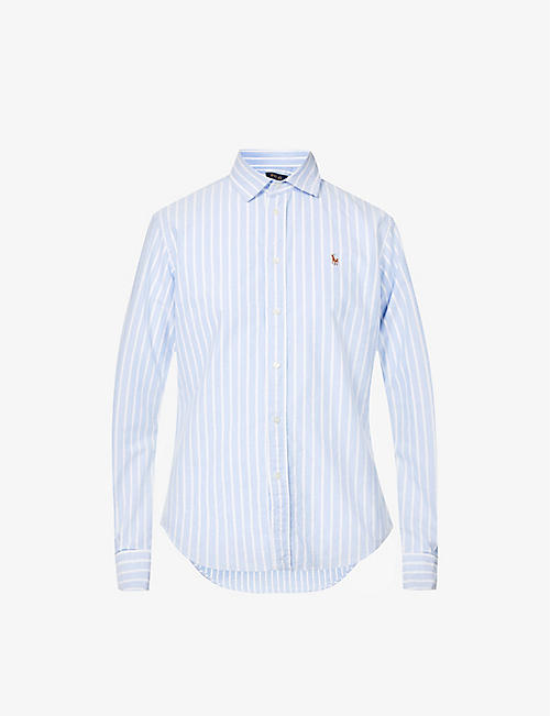 POLO RALPH LAUREN: Brand-embroidered regular-fit cotton shirt