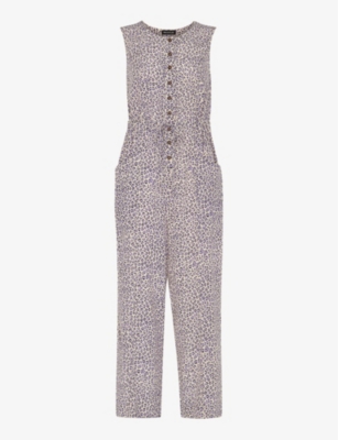 WHISTLES: Dashed Jess leopard-print woven jumpsuit