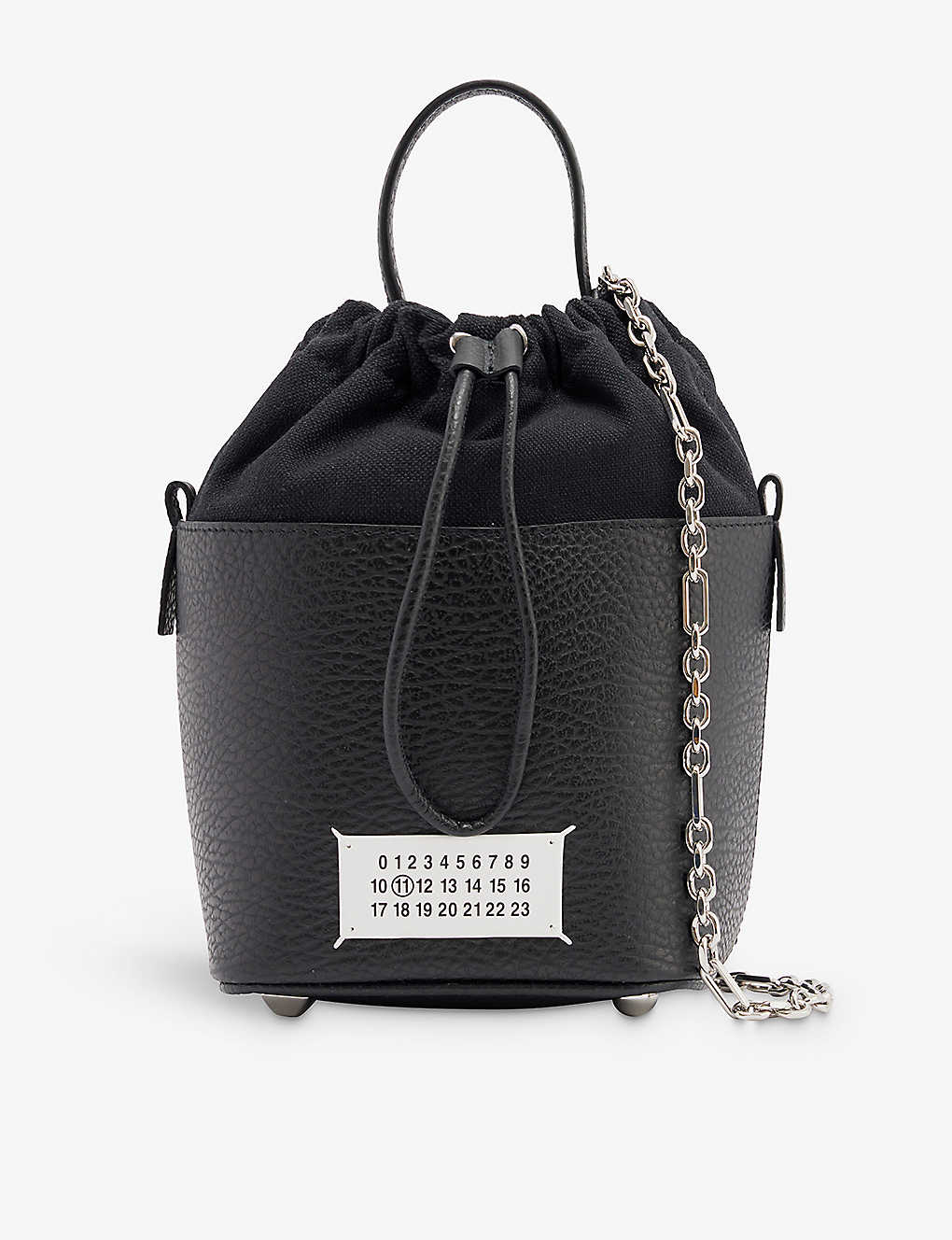 Maison Margiela Womens Black 5ac Small Leather Bucket Bag