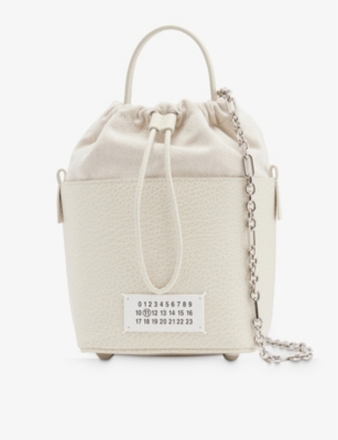 MAISON MARGIELA: 5AC small leather bucket bag