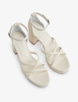 Shop Whistles Women's Tan Selene Platform Leather Heeled Sandals In Brown