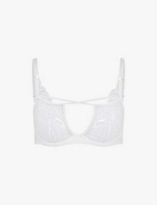 AGENT PROVOCATEUR - Ozella PVC-trim underwired mesh bra