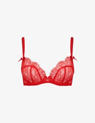 Agent Provocateur Womens Red Lorna Lace Underwire Bra In Red